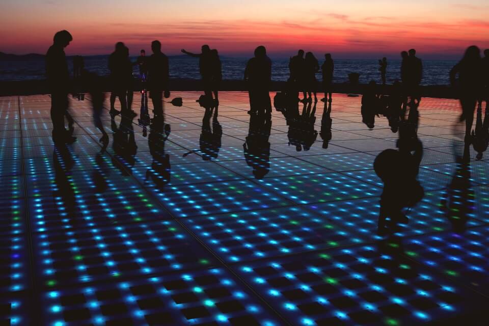 Dans på solceller i Zadar