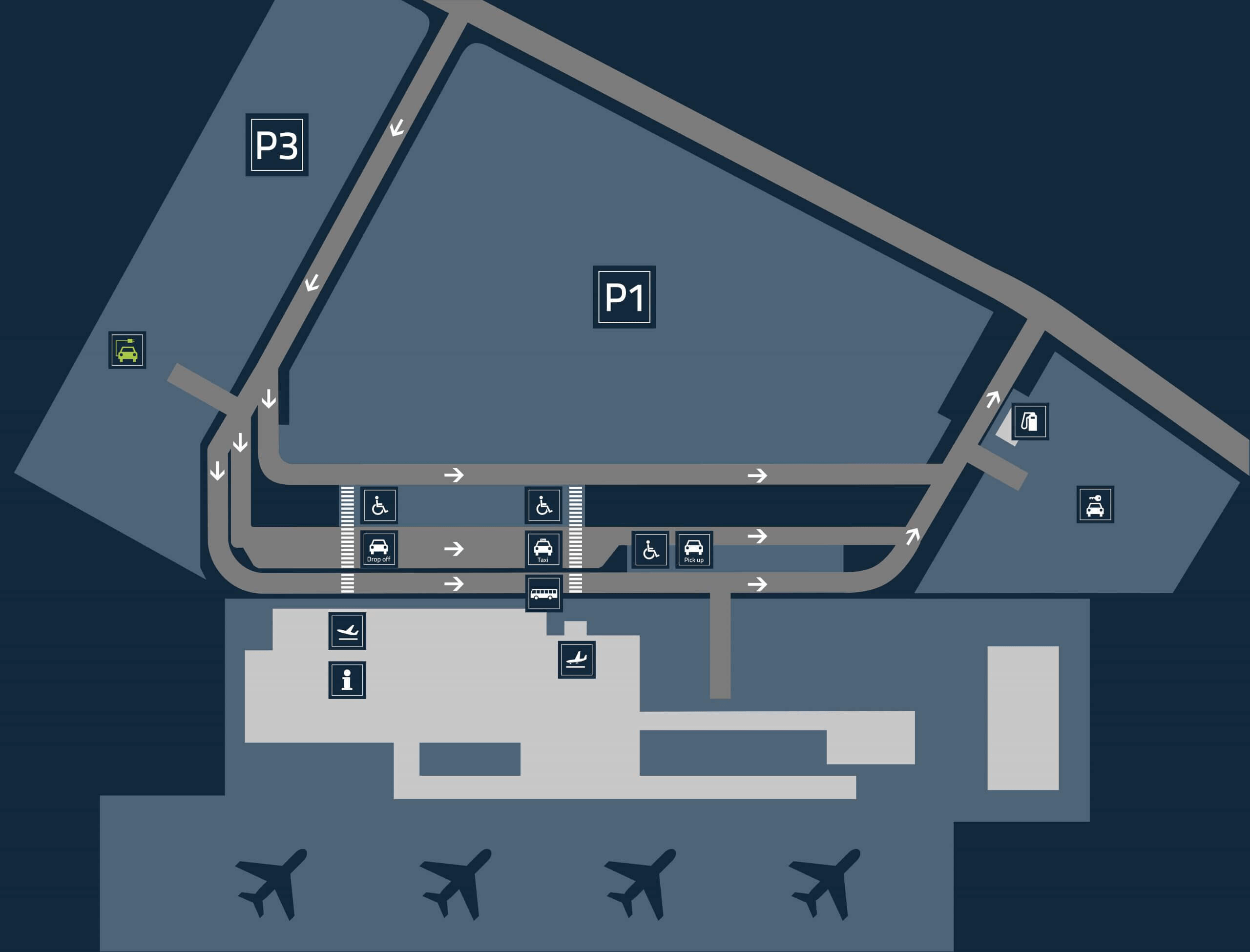 Parkeringsoversigt i Aarhus Airport