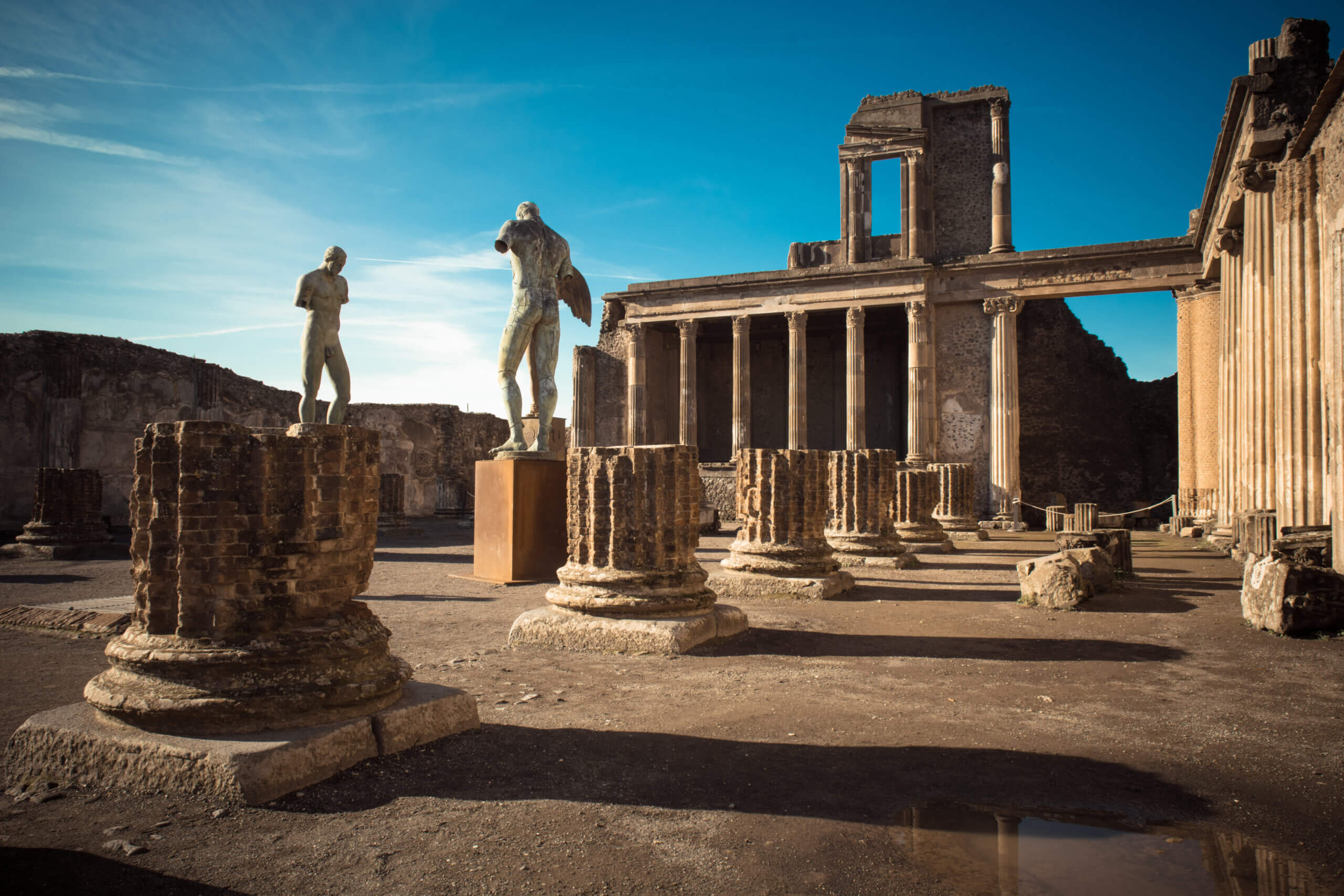 Ruiner i den historie by Pompeii